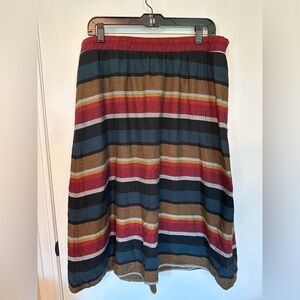 Old Navy Womens Large Multicolor Striped Skirt With Elastic Waist #1802